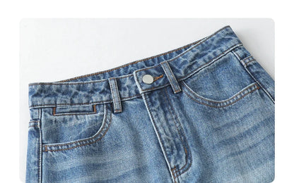 CHIC VEN Women Jeans Blue Loose Casual Solid New Retro Cotton Wide Leg Denim Pants Female Trousers Spring Autumn 2025