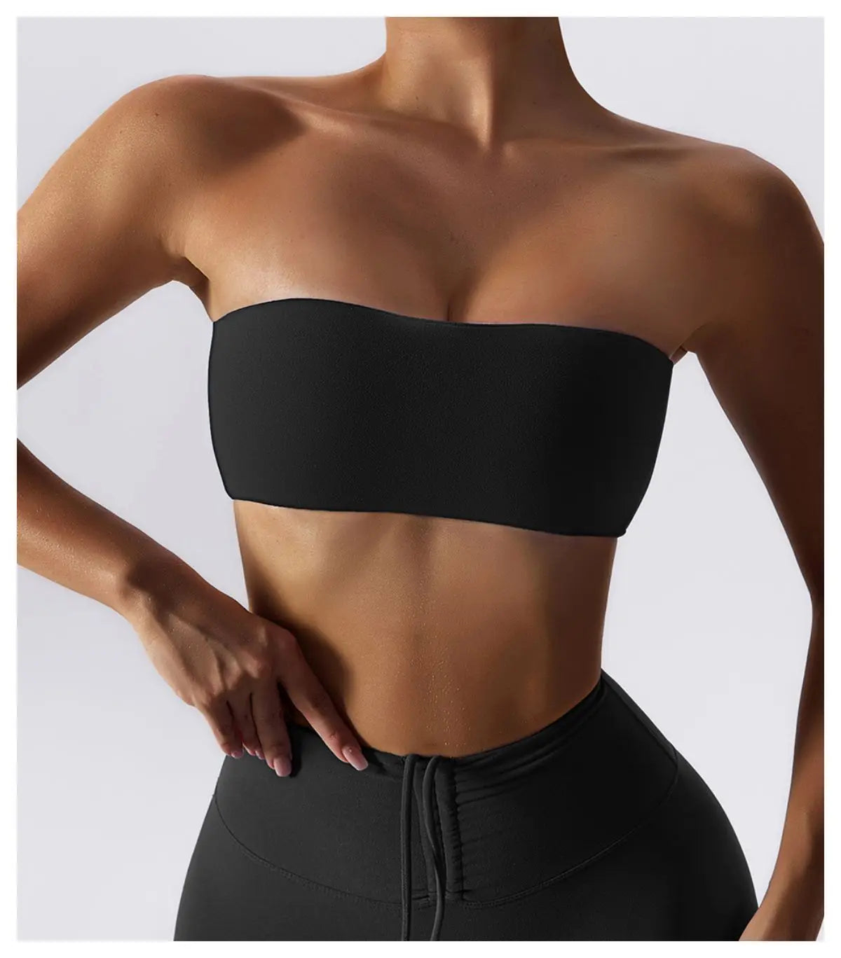 Summer Strapless Sports Bra Gym Women Quick-Drying Yoga Clothes Women Tube Top Fitness Chest Wrap Underwear Workout Bra Female