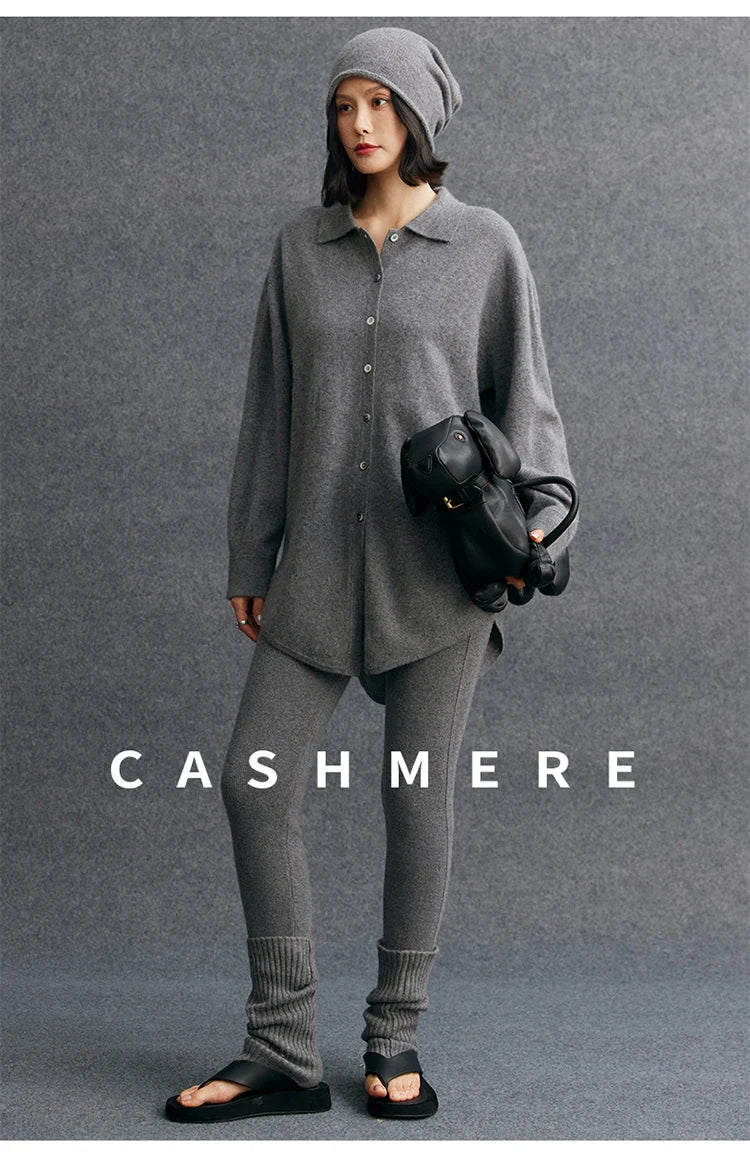 High Quality Women 100% Cashmere Legging Basic Soft elastic Pants Autumn Winter Cashmere Knitted Legging Trousers Warm Comfy