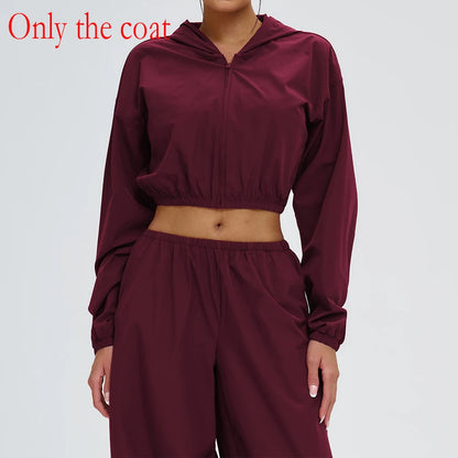 Women Outdoors Sun Protection Yoga Long Sleeve Zipper and Pockets Gym Fitness Jacket Female Running Workout Sports Yoga Shirts