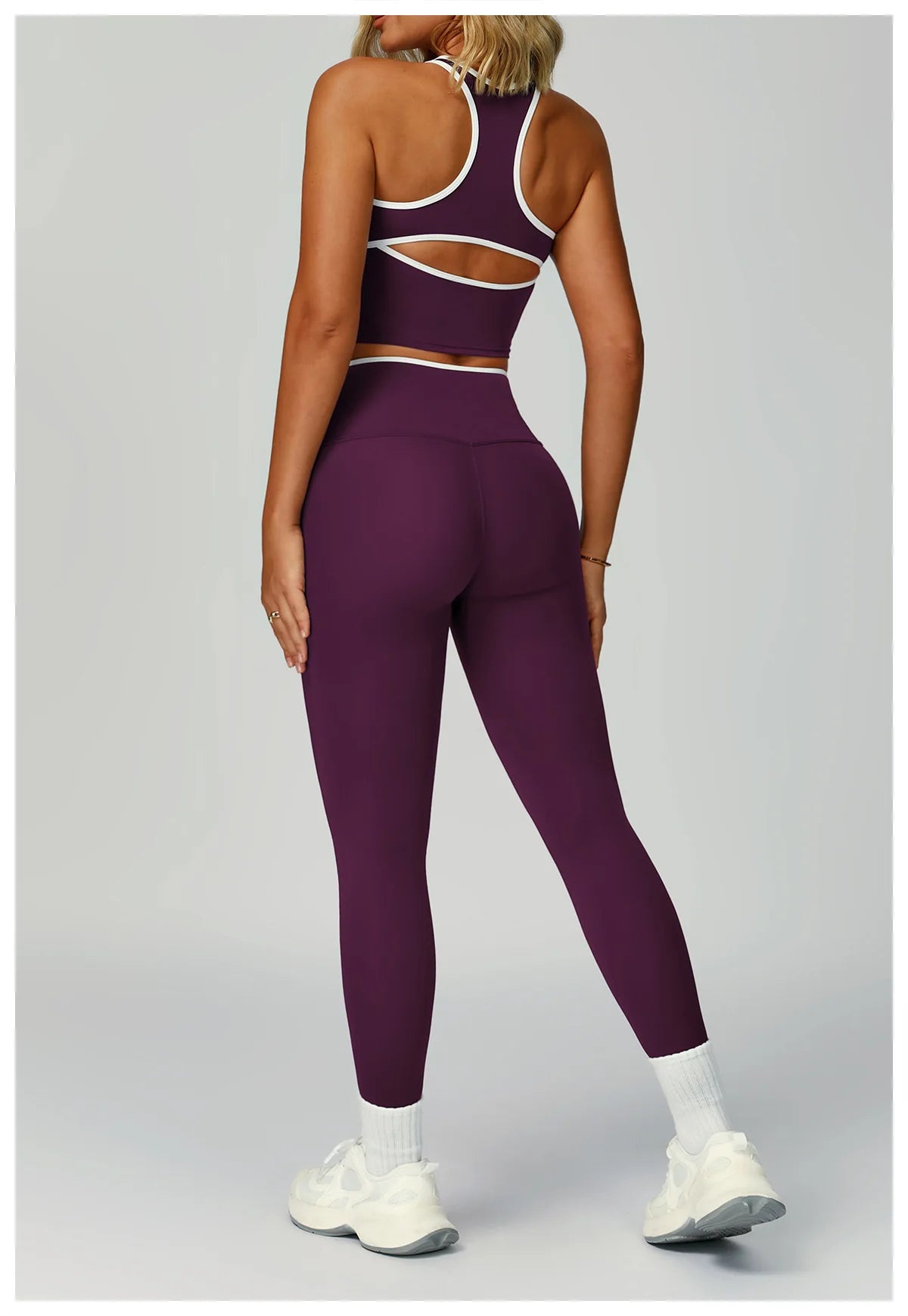 2 Pieces Gym Tracksuit Women Clothes Yoga Set Workout Outfits Fitness Sportswear High Waist Leggings Sports Bra Athletic Wear