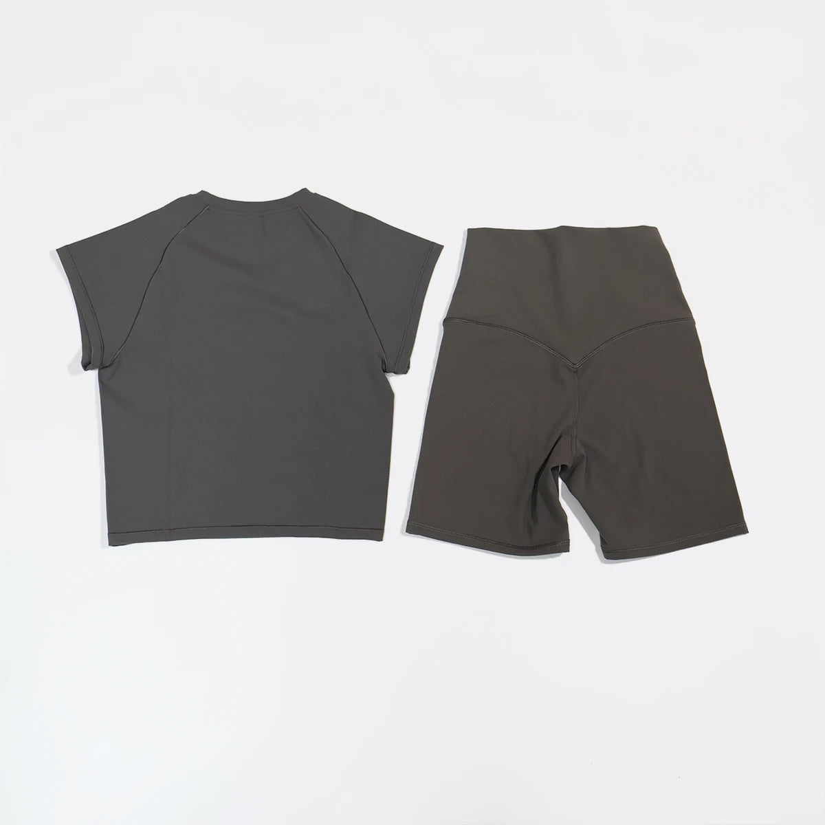 Summer Women's Two-Piece Fitness Set Woman's Short-Sleeve Quick-Dry Yoga Wear for Outdoor Running Sports Female 2Pcs Suit