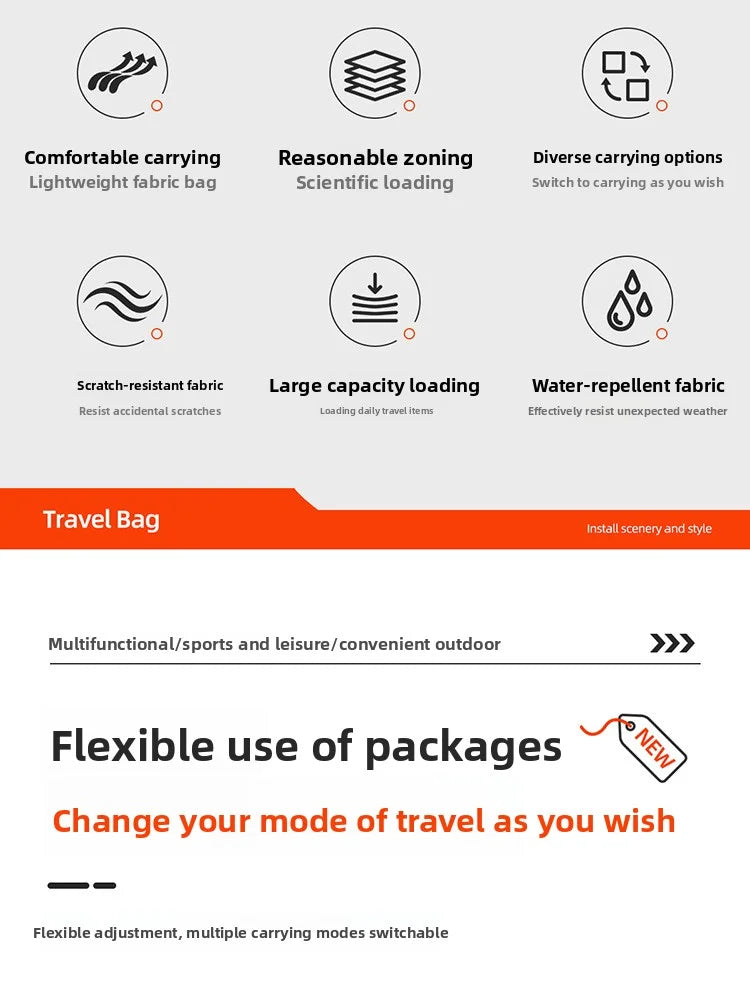 Custom Large Capacity Travel bag Totes Waterproof Crossbody Bag Man  Leather Travel Bag Handheld Bag print logo Business Handbag