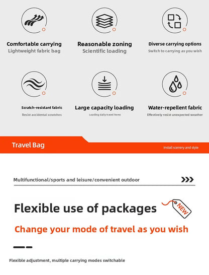Custom Large Capacity Travel bag Totes Waterproof Crossbody Bag Man  Leather Travel Bag Handheld Bag print logo Business Handbag