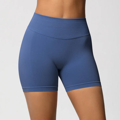 Custom LOGO women's  28-color XS-2XL seamless fitness yoga shorts high waist hip lift sports tight quick-drying shorts