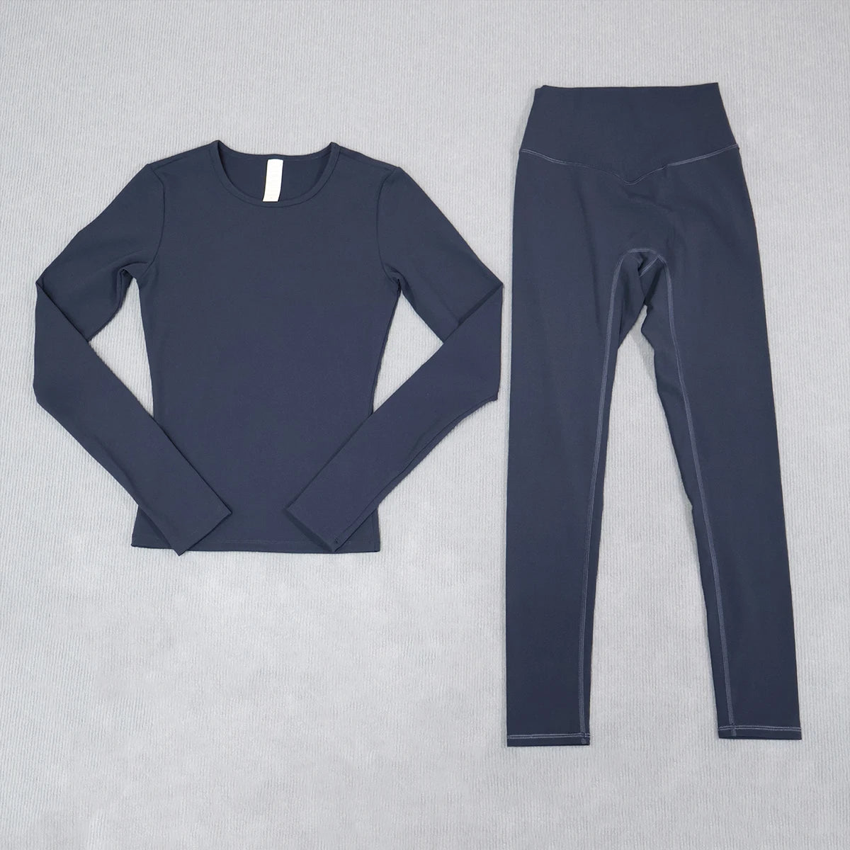Summer Women Quick-Dry Two-Piece Yoga Set: A long-sleeve top and leggings set for fitness and sports perfect for running cycling