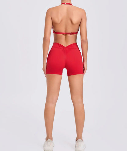 Sexy wo-piece Shockproof Sports Suits Women Gym Set Women Tracksuit Running Quick-Dry Sports Vest Female Fitness Yoga Set
