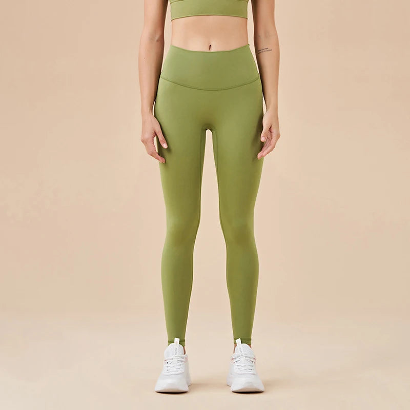 TRY TO BN New 46 Color Yoga Pants Sports Leggings Women Fitness Nylon High Waist Leggings Workout Trousers Training Gym Clothing