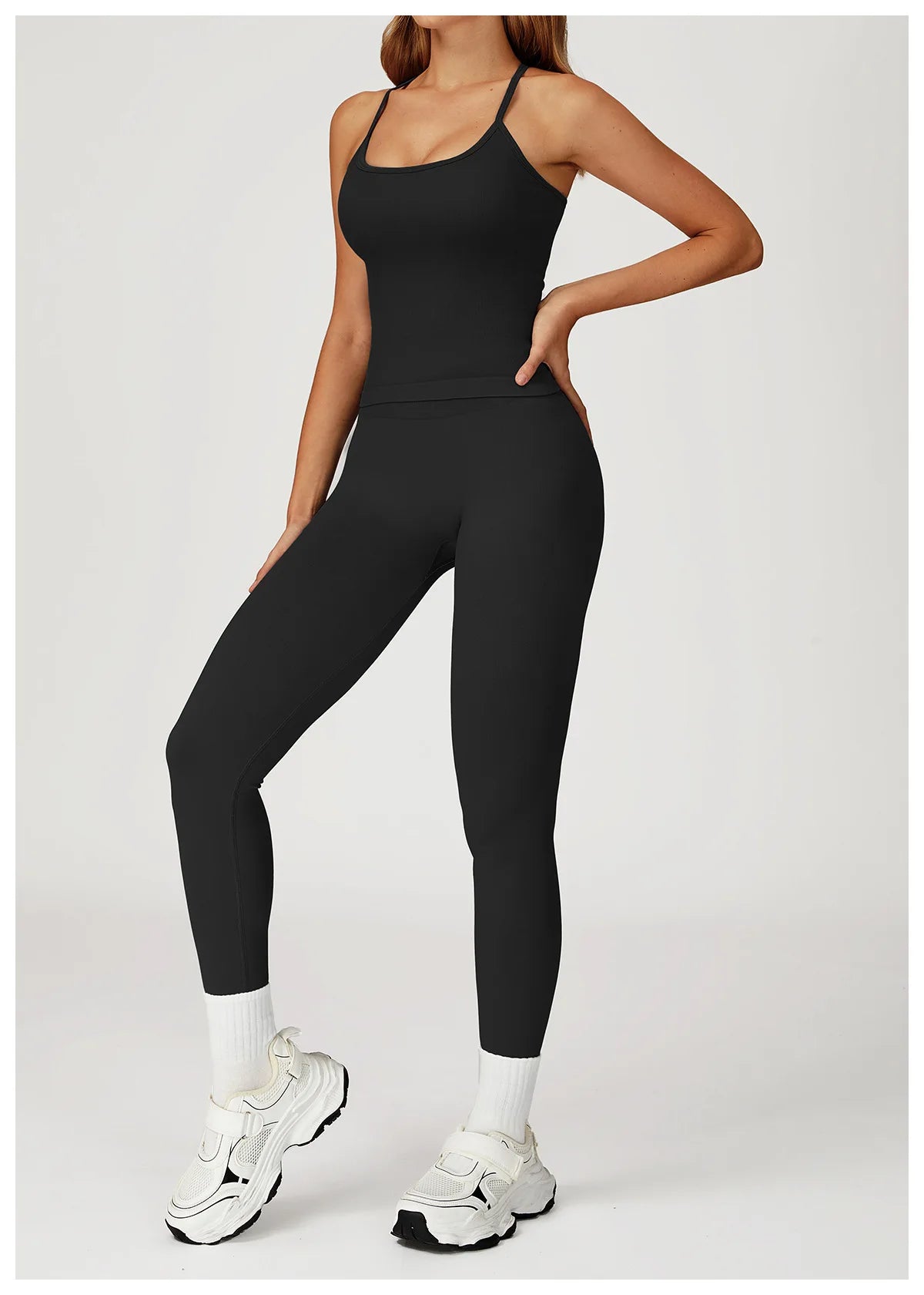 Custom LOGO women's seamless new yoga vest strap cross back sports underwear outdoor running fitness top