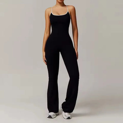 One-Piece Back V-Neck Sexy Suit Gym Set Women Training Suit Sportswear Women Sports Suit Fitness Rompers Stretch Training Suits