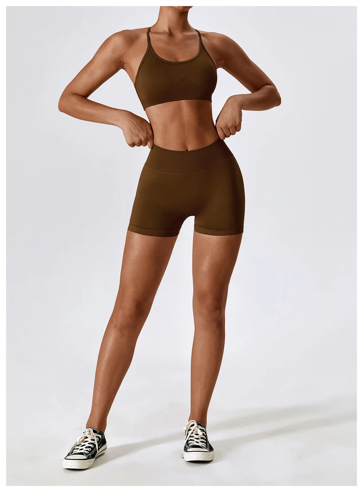 Seamless Yoga Set Gym Suits With Shorts Crop Top Sexy Bra Women's Pants 2 Pieces Set Running Workout Outfit Fitness Clothing