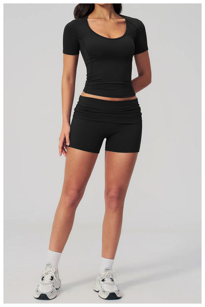 Summer 2PCS Tracksuits Yoga Suit Female Fitness Suit Running Workout Tops Shockproof Crop Sports Top Athletic Wear Sports Suit