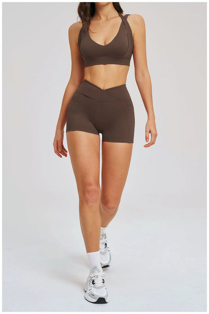 Solid Color Yoga Bra Women Sexy Gym Workout Crop Top Shockproof Sports Underwear Female Beautiful Back Sports Bra Fitness Top
