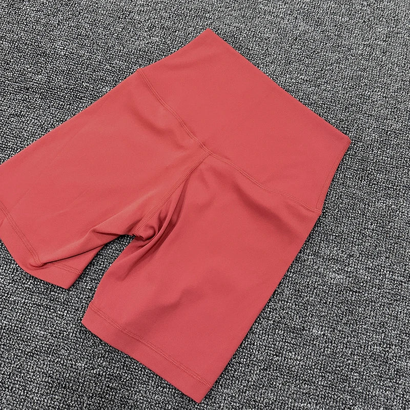 SOISOU Nylon Gym Yoga Set Women's Tracksuit Cycling Shorts Set Tight Elastic Short Chest Pad Removable Bra Womens Clothing