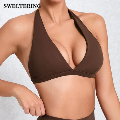 Breathable Sports Bra Anti-Sweat Fitness Top Women Underwear  Yoga Bra Shockproof Crop Top Push Up Sport Bra Gym Workout Top