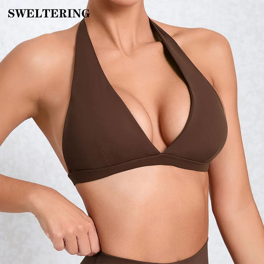 Breathable Sports Bra Anti-Sweat Fitness Top Women Underwear  Yoga Bra Shockproof Crop Top Push Up Sport Bra Gym Workout Top