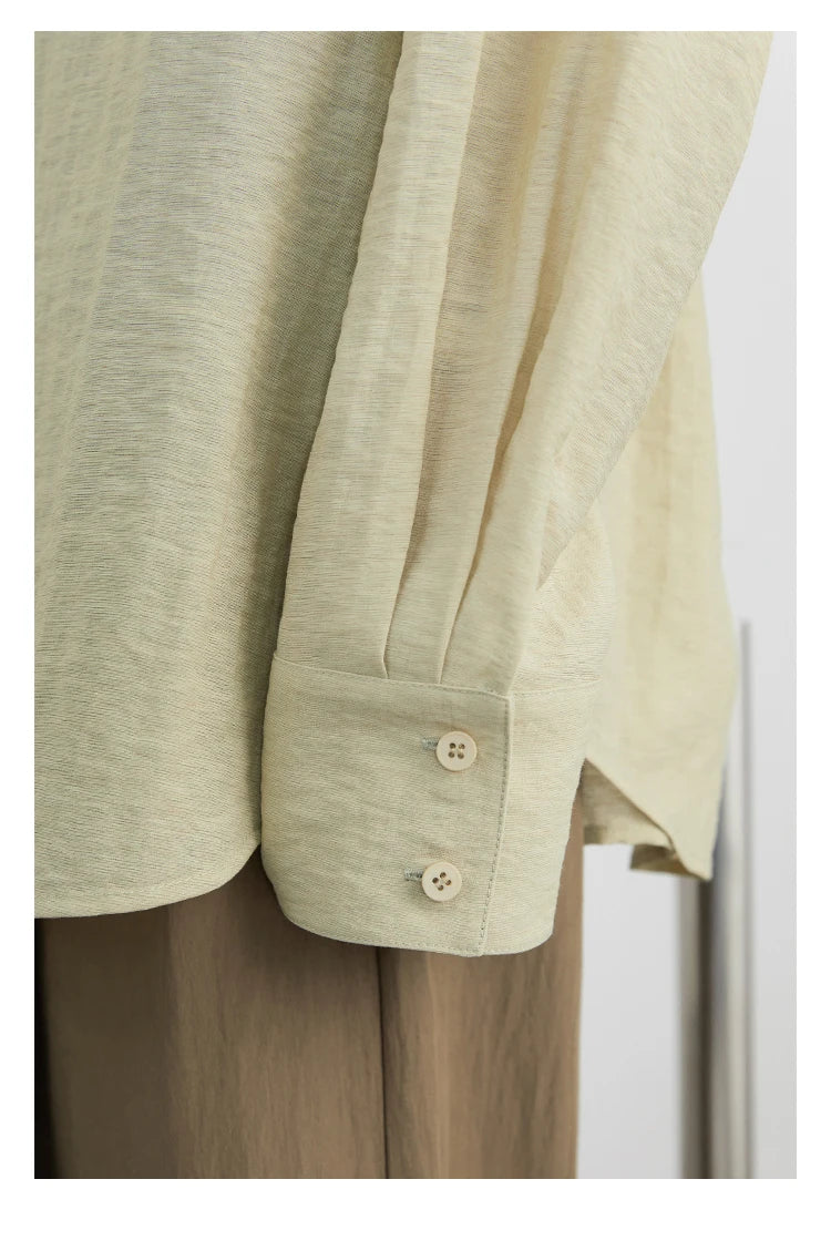 CHIC VEN Women Long Sleeve Shirts Solid Loose Casual New Style Design Back Hollow Out Shirt Female Blouse Spring Summer 2026