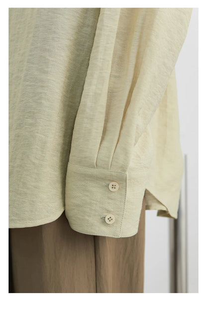 CHIC VEN Women Long Sleeve Shirts Solid Loose Casual New Style Design Back Hollow Out Shirt Female Blouse Spring Summer 2026