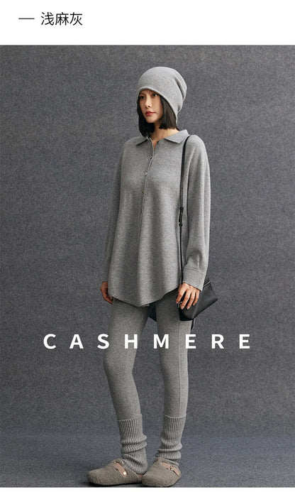 High Quality Women 100% Cashmere Legging Basic Soft elastic Pants Autumn Winter Cashmere Knitted Legging Trousers Warm Comfy