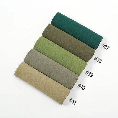 New Arrival Crinkle Rayon Hijab Women Muslim Scarf Shawls Solid Headscarf Wraps Big Size Plain Islamic Turban Headbands Foulard