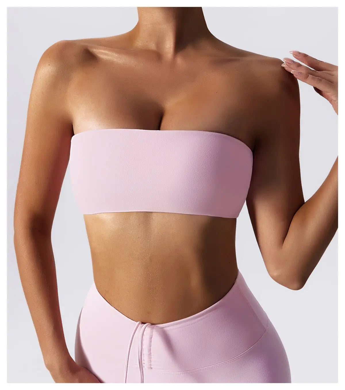 Summer Strapless Sports Bra Gym Women Quick-Drying Yoga Clothes Women Tube Top Fitness Chest Wrap Underwear Workout Bra Female