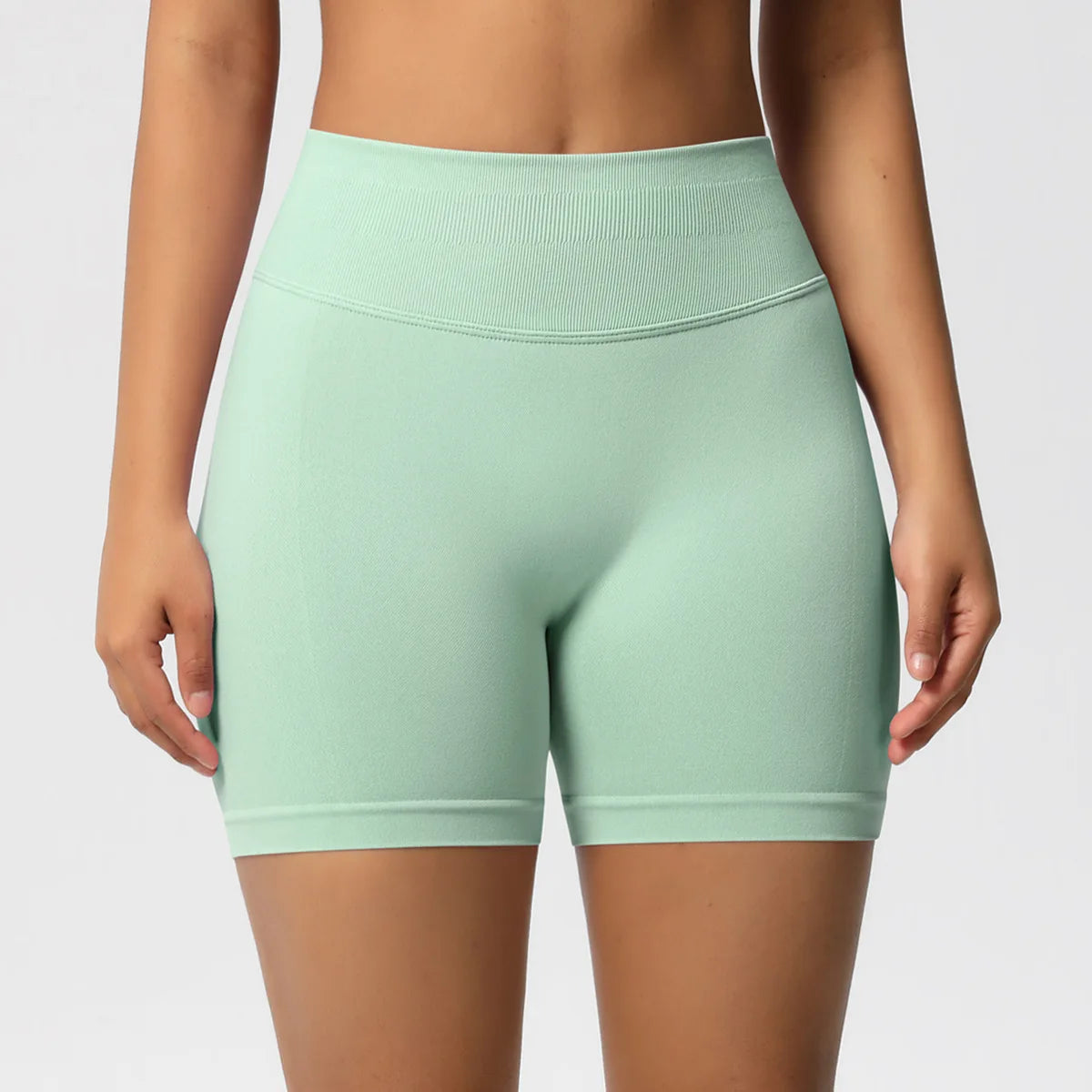 Custom LOGO women's  28-color XS-2XL seamless fitness yoga shorts high waist hip lift sports tight quick-drying shorts