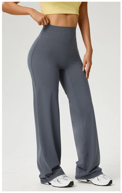 TRY TO BN Straight Leg Yoga Pants Women's High Waisted Tummy Control Buttery Soft Naked Feel Gym Fitness Running Workout Bottoms