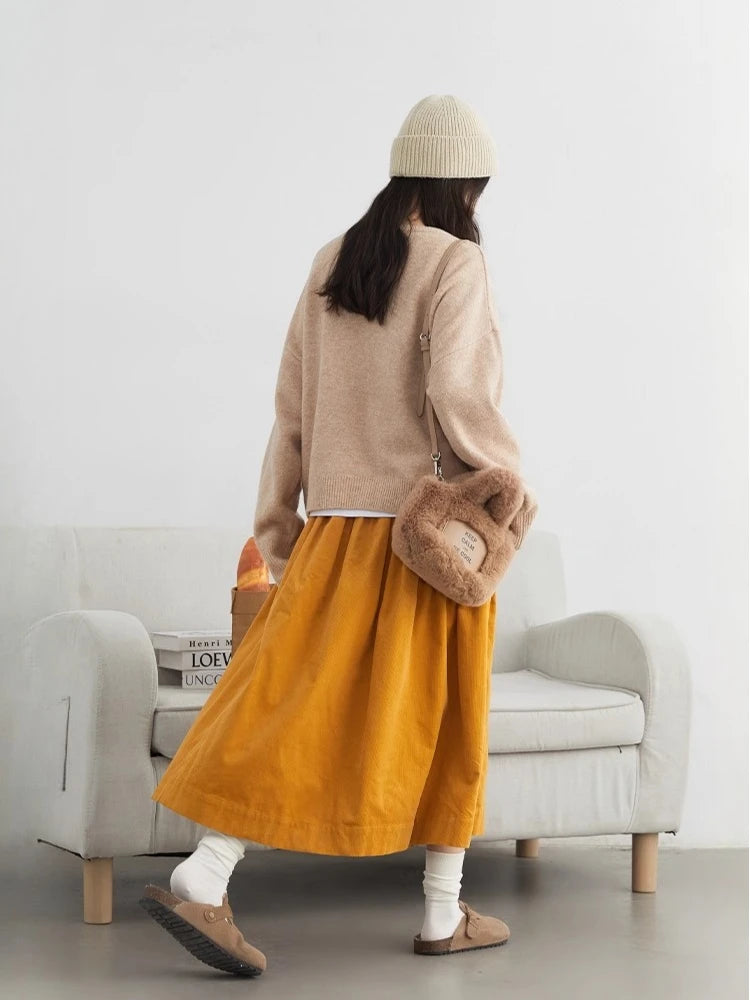 CHIC VEN New Women Sweaters Loose Casual O Neck Cartoon Cat Female Knitted Jumpers Pullovers for Girl Autumn Winter 2025