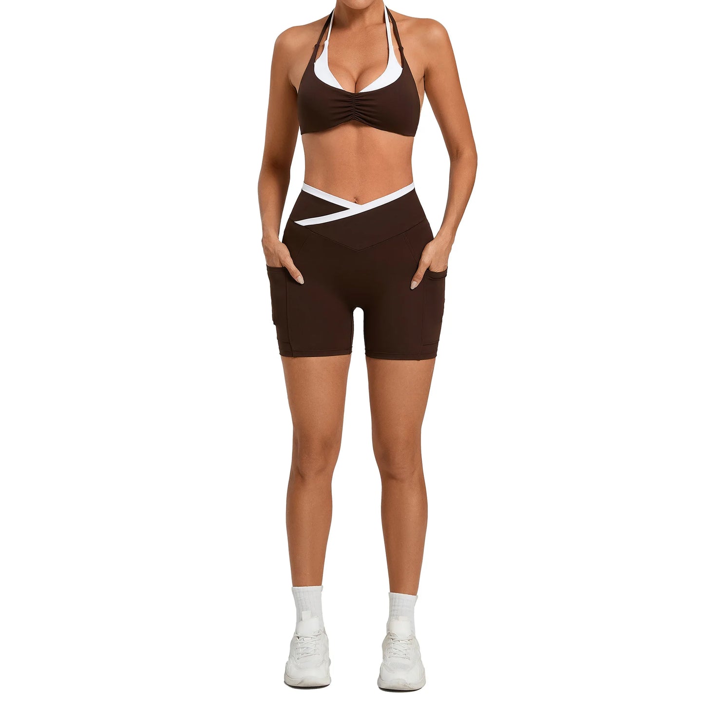 Yoga Suit Women Running Comfort 2Pcs Sports Pants Set High Waist Push Up Workour Sportswear Casual Cycling Jogging Yoga Bras