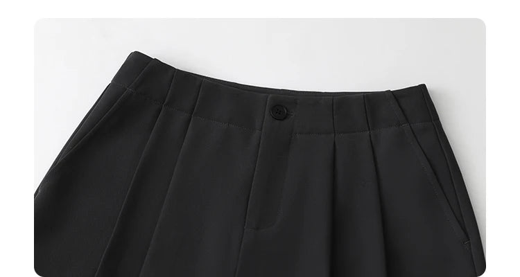CHIC VEN Women Pants New Casual High Waisted Female Pleated Trousers Drooping Wide Leg Long Pant Office Lady Spring Summer 2025