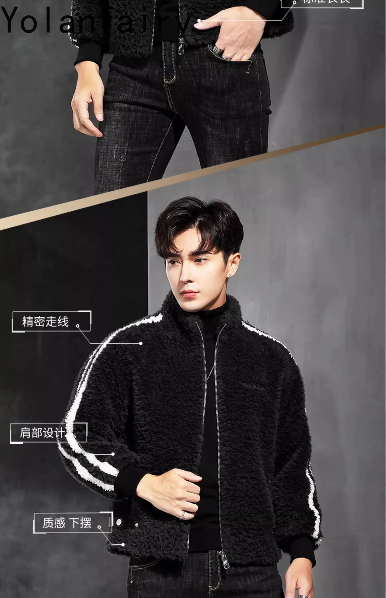 YOLANFAIRY 100% Wool Mens Real Fur Coat Men Luxury Clothing Winter Jacket For Men High Quality Short Jacket куртка мужская 2024