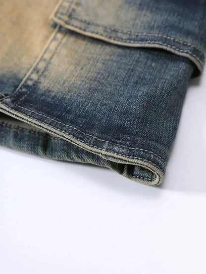 DEAT Fashion Slim-fit Anti-exposure A-line Skirt Women's High-waisted Bodycon Denim Mini Skirts Summer New