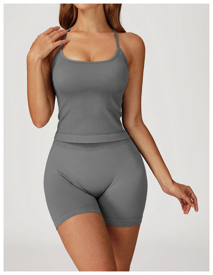 Custom LOGO women's seamless new yoga vest strap cross back sports underwear outdoor running fitness top