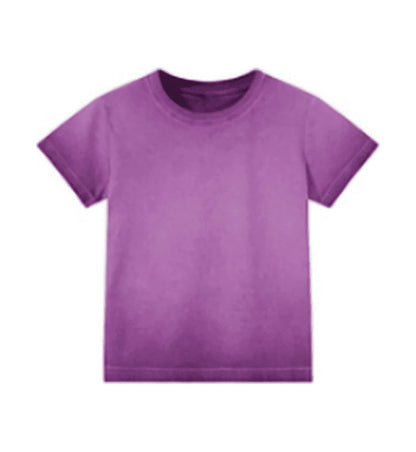 Female 240GSM Gradient Washed Custom LOGO Solid Slim  T-Shirt Soft Cotton Streetwear Casual Short Sleeve Cool Retro For Women