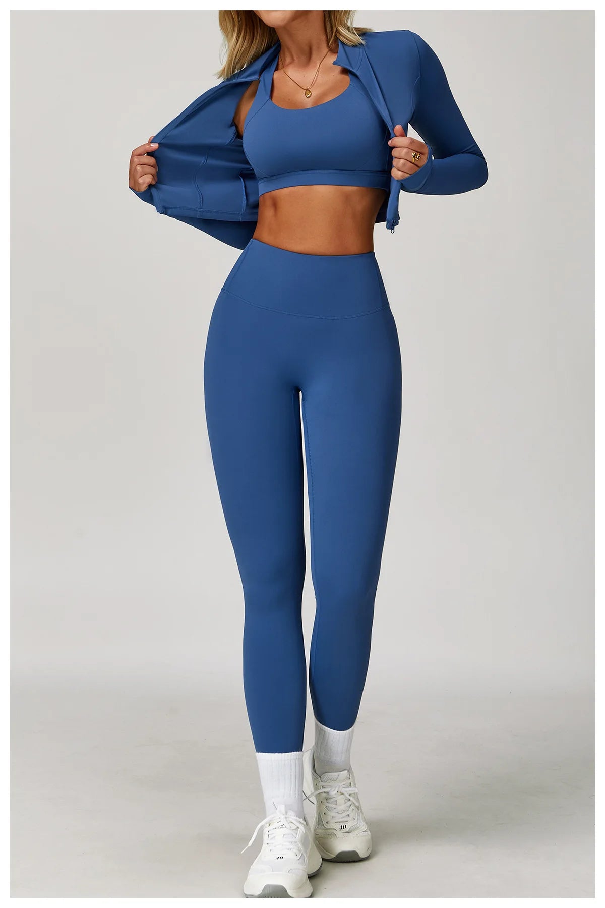 3PCS Yoga Set Gym Clothes 2 PCS Sportswear Women Yoga Suits Fitness Set women's Tracksuits Sports Jacket Long Sleeve Gym Legging