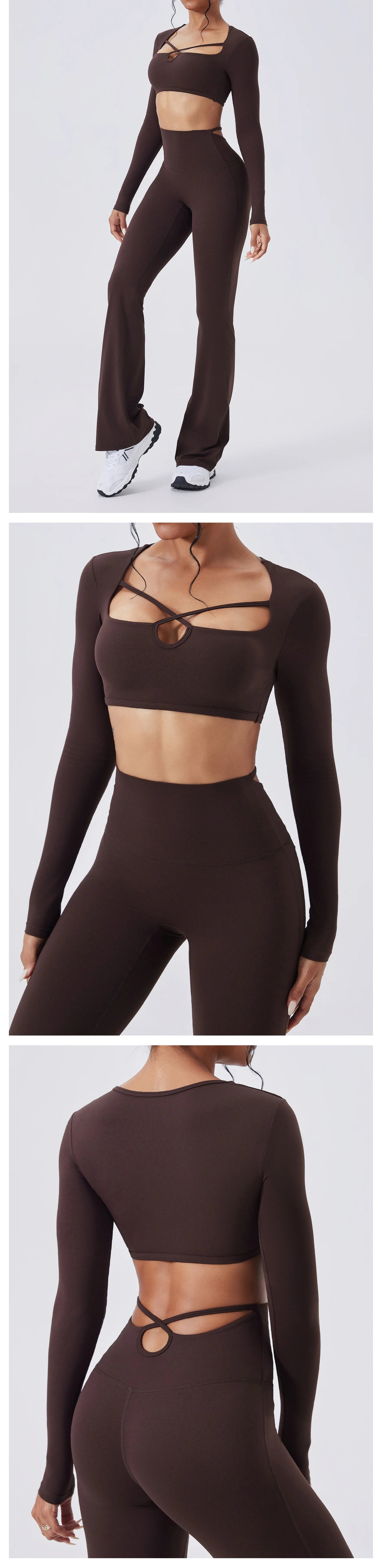 Women's Yoga Long Sleeved Sports T-Shirt Running Workout Gym Fitness Top Yoga Shirt Female Sports Long Sleeved Sportswear