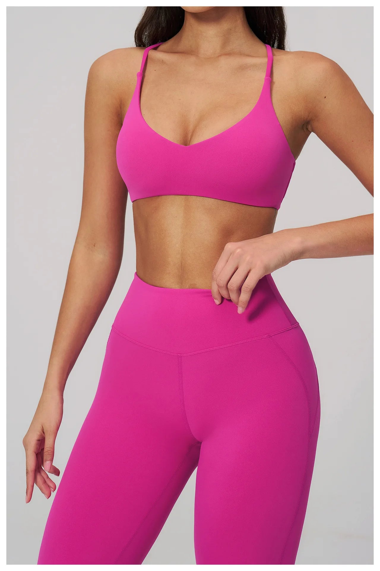 Women Cross Back Sports Underwear Breathable Yoga Bra Shockproof Fitness Top Gym Workout Underwear Female Sports Yoga Crop Top