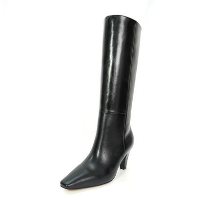 2026 Autumn And Winter Fashion Women's High Top Boots With Pointed Side Zipper Elegant Knight Boots, Sexy Motorcycle Boots 35-42