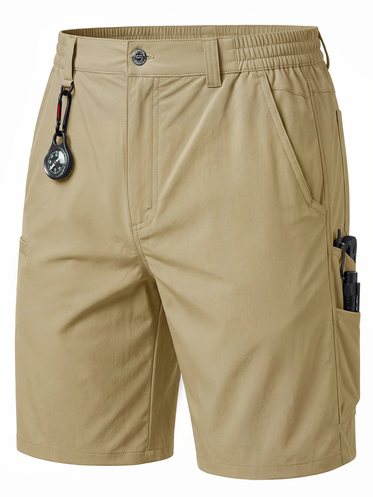 TACVASEN Men's Hiking Cargo Shorts Quick Dry Water-Resistant Lightweight Tactical Outdoor Work Casual Shorts with 8 Pockets