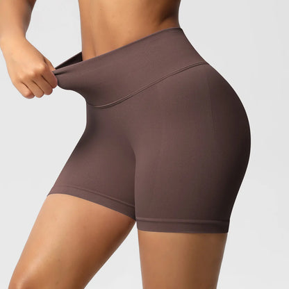 Custom LOGO women's  28-color XS-2XL seamless fitness yoga shorts high waist hip lift sports tight quick-drying shorts