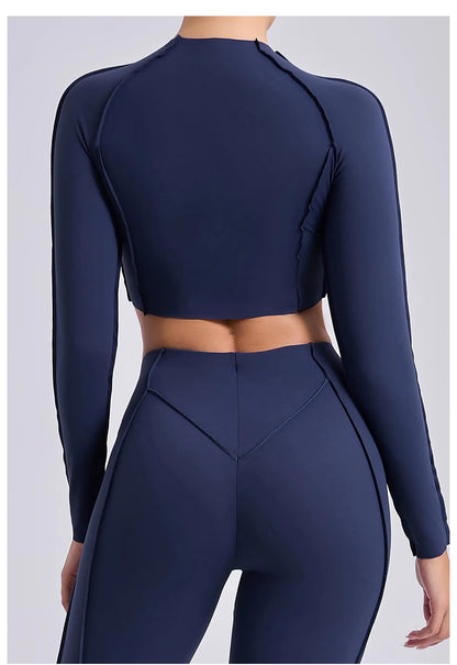 Long Sleeve Gym Shirts Sport Top Fitness Yoga Clothes for Women Active Wear Sports Shirt Elastic Fitness Yoga Running Shirts