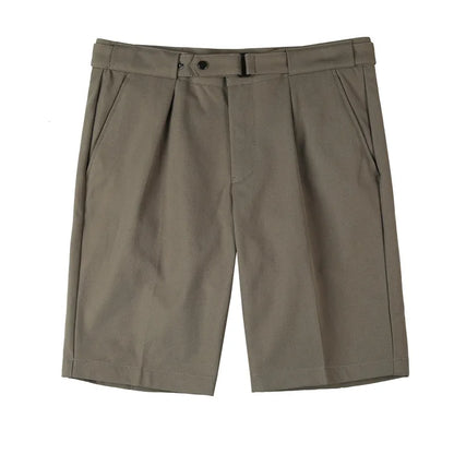 4 Color Summer British Style Suit Shorts 2023 Men Naples Business Casual Slim Fit Short Pant Fashion Slim Fit Solid Color Pants