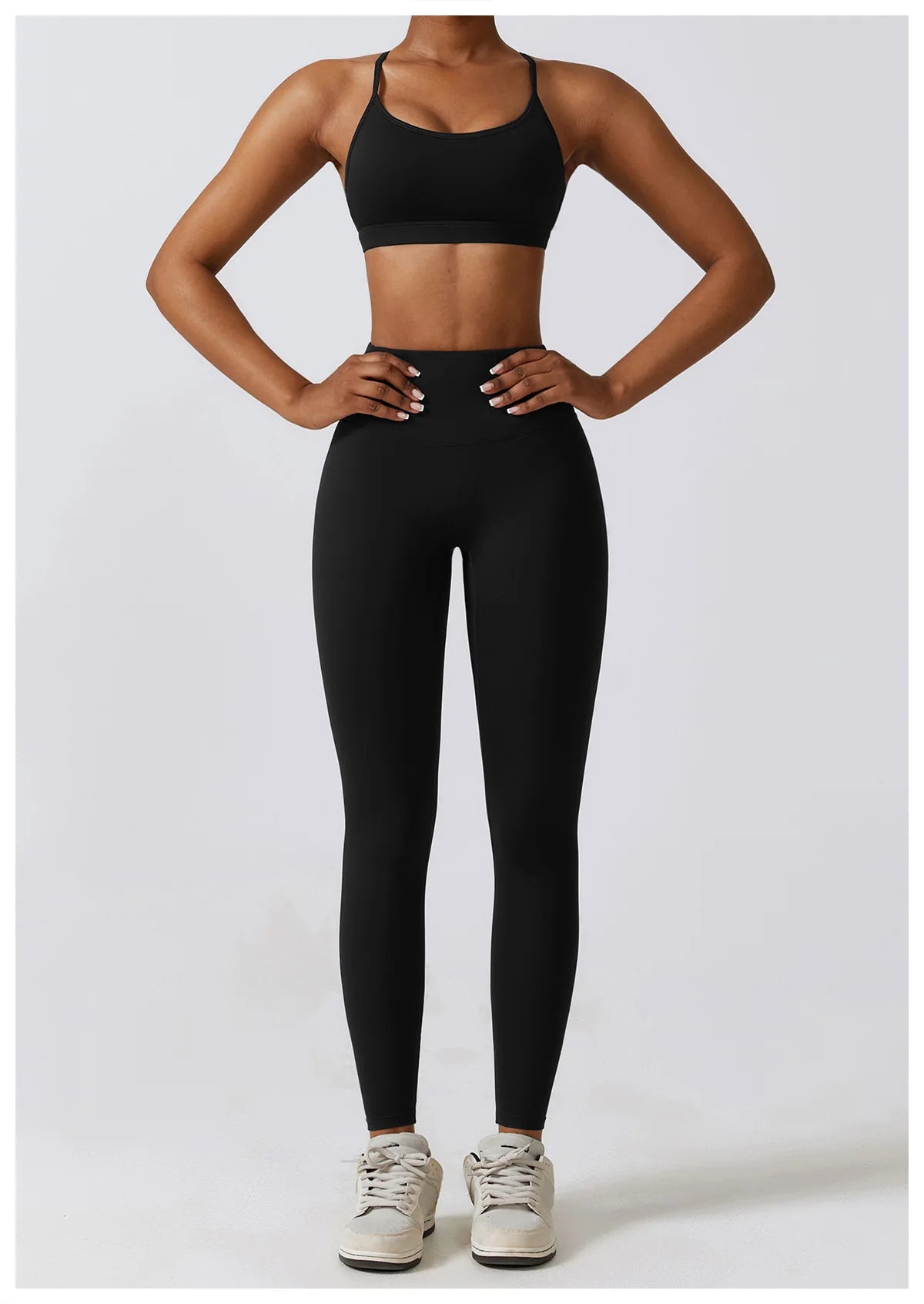 Women 2/3pcs Workout Outfits Yoga Sets Sportswear Gym Workout Clothing Tracksuit High Waist Leggings and Stretch Sports Bra