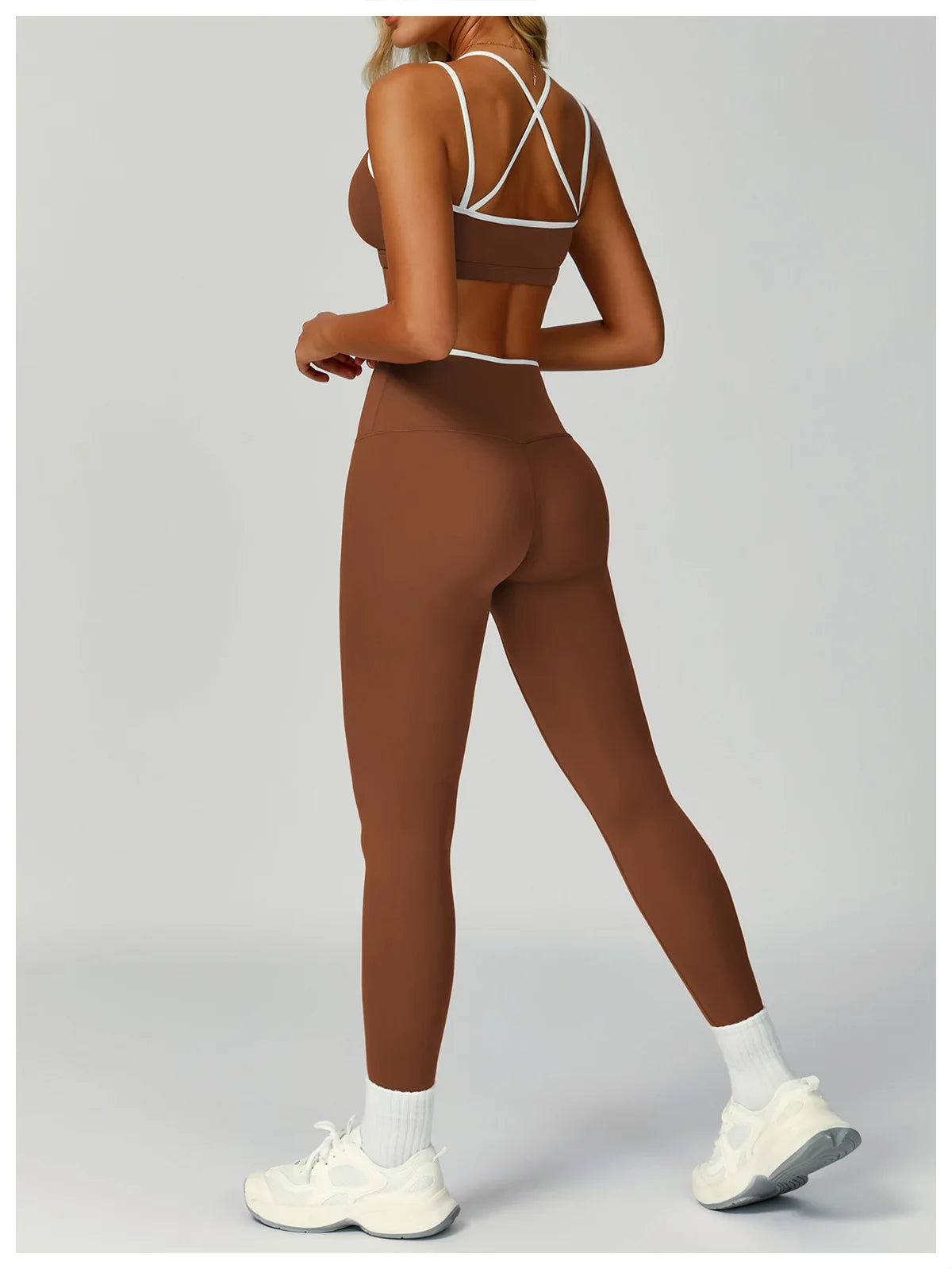 2 Pieces Gym Tracksuit Women Clothes Yoga Set Workout Outfits Fitness Sportswear High Waist Leggings Sports Bra Athletic Wear
