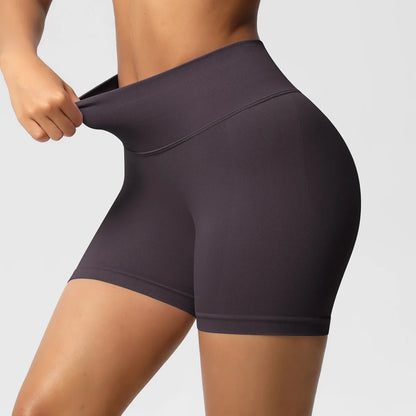 Custom LOGO women's  28-color XS-2XL seamless fitness yoga shorts high waist hip lift sports tight quick-drying shorts