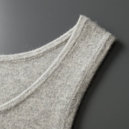 DjzDsm 2025 New H-Shaped Vest Men's Clothing 100% Pure Cashmere Pullover Solid Color Daily Interior Wear Suspender Knit Sweater