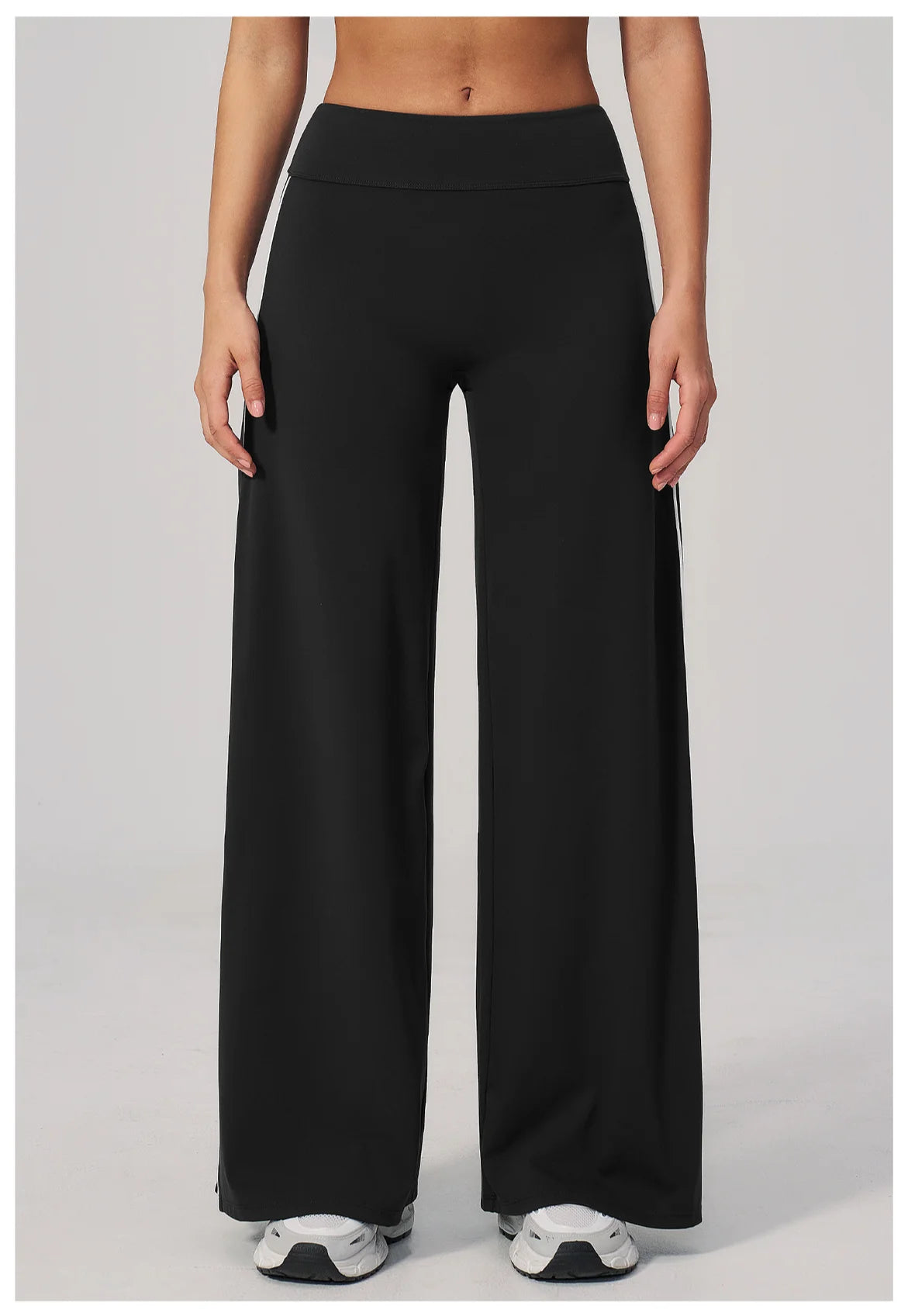 Yoga Pants Women High Waist Wide Leg Trousers Tummy Control Straight Workout Sports Pants Female Casual Fitness Bell-bottoms