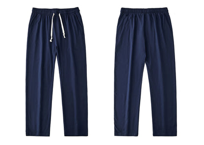 Men's 180G Combed Cotton Sport Pants Solid Color Straight Sweatpants Comfortable Casual Spring Autumn Homewear Men's pants