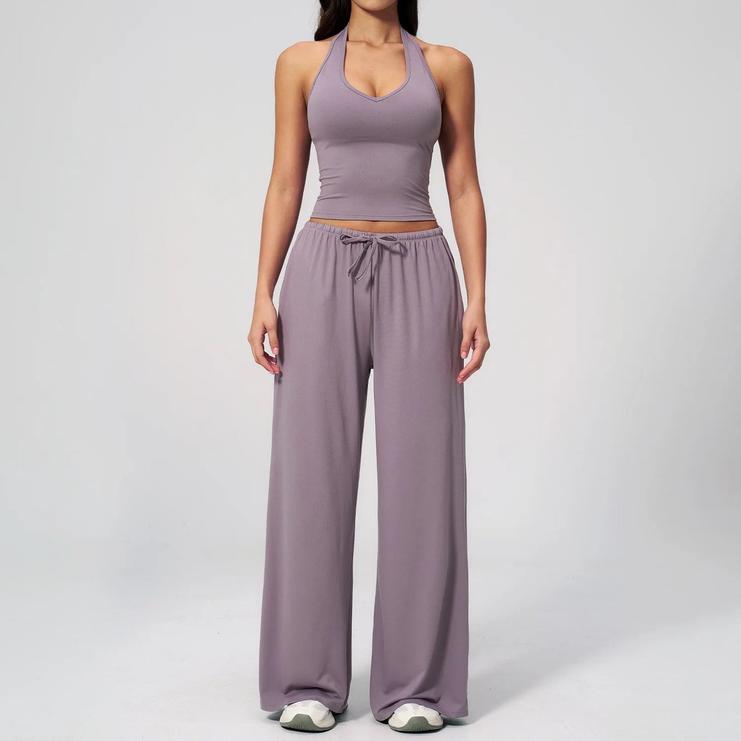 2/3PCS Fitness Suit Women Deep V Yoga Bra Flared pants Sports Suit Gym Tracksuits Female High Waist Bell Bottom Athletic Wear