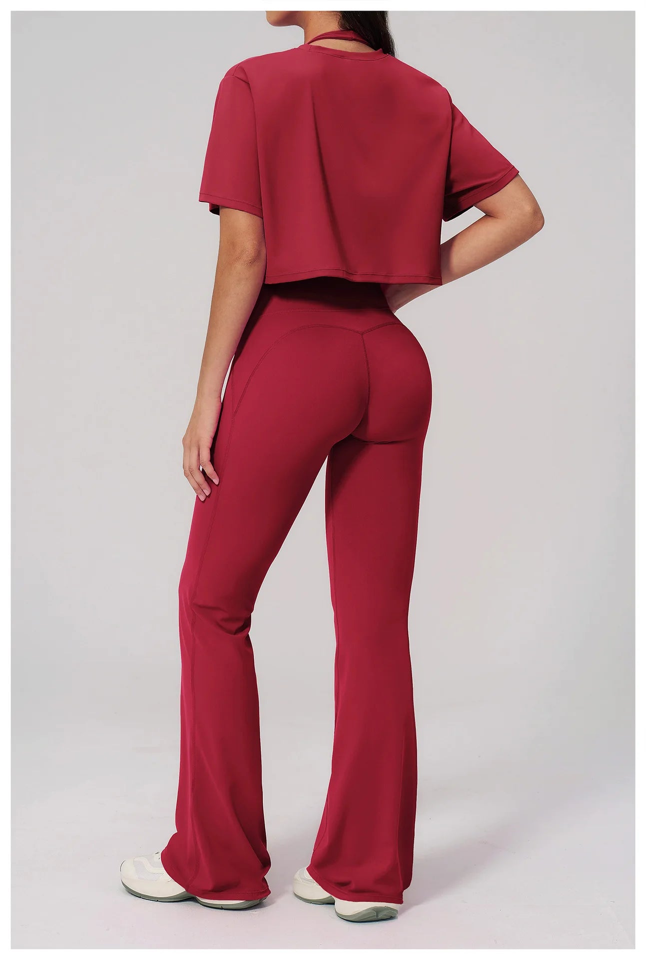 Custom LOGO women's yoga clothes, short sleeves, tight quick-drying trousers, fitness clothes, high-intensity sports suits
